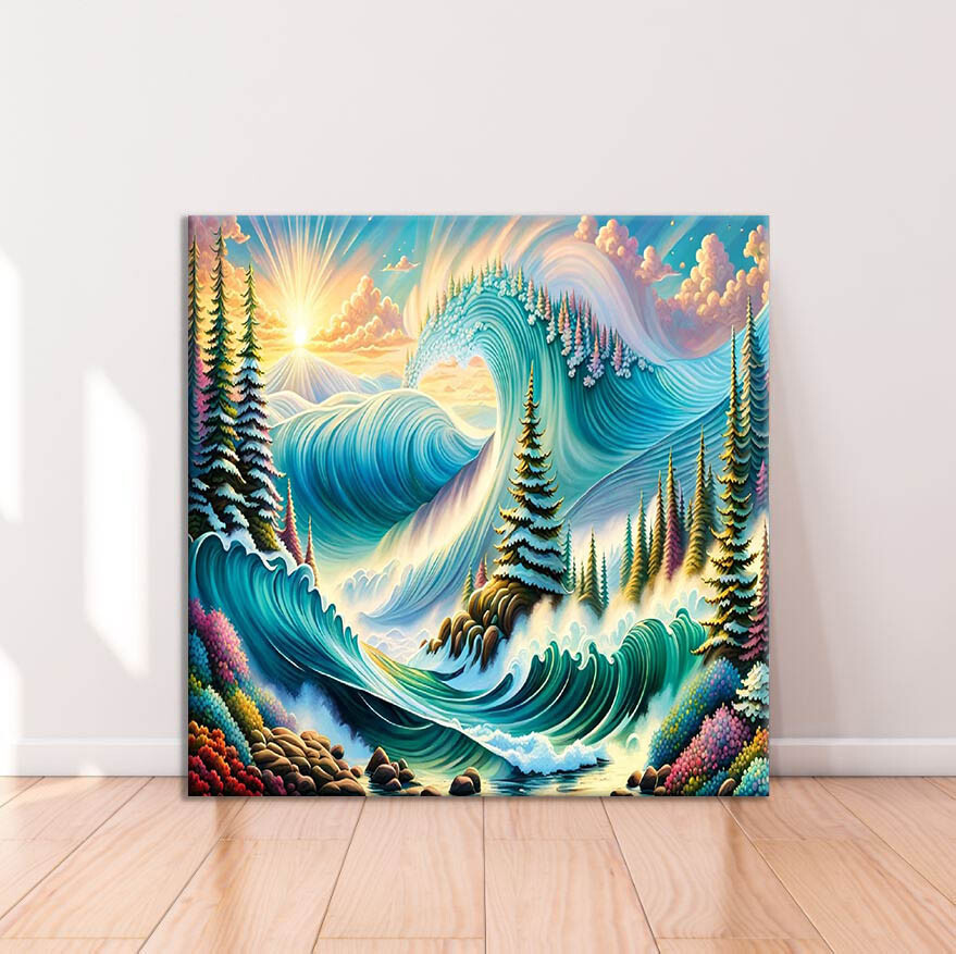 Abstract Waves Painting Limited Edition High Quality Home Decor Australian Made