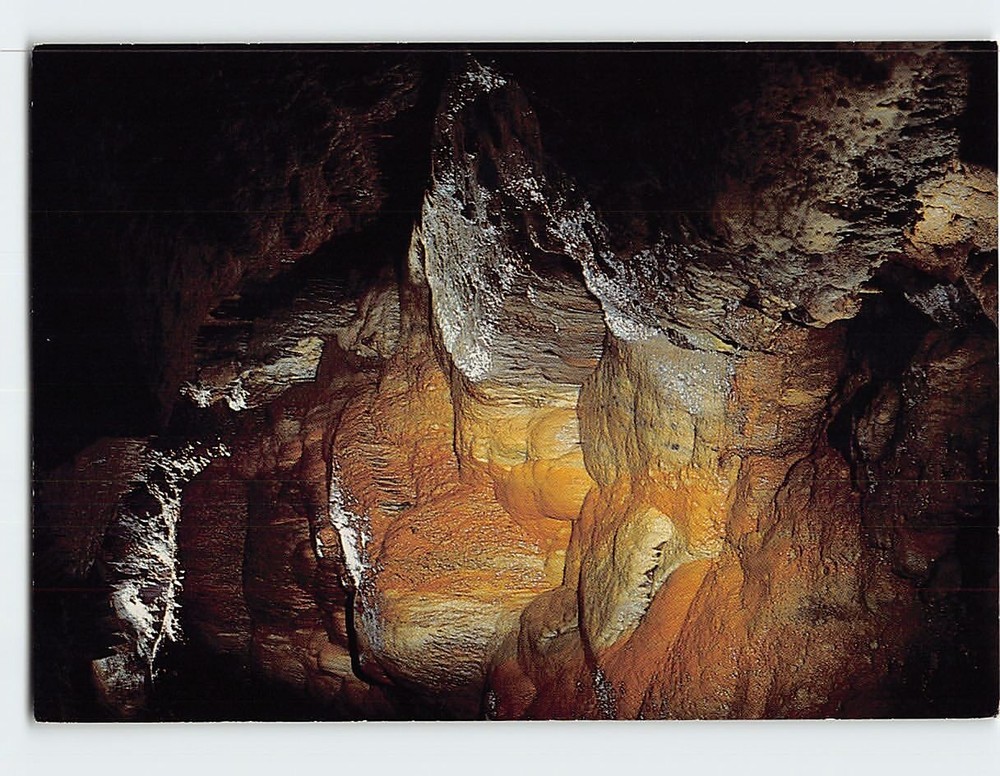 Postcard Painted Waterfall Cave of the Mounds Wisconsin USA