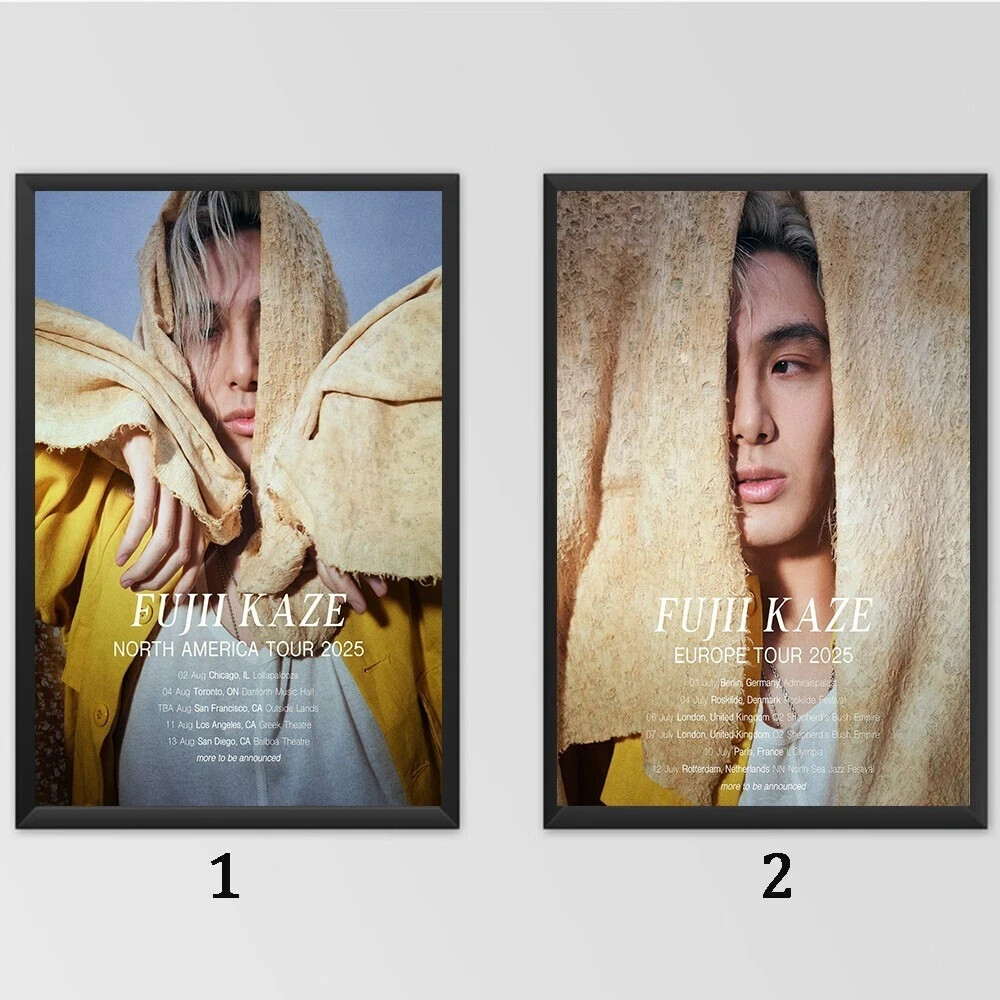 Fujii Kaze 2025 Tour Dates Poster - Brand New Design
