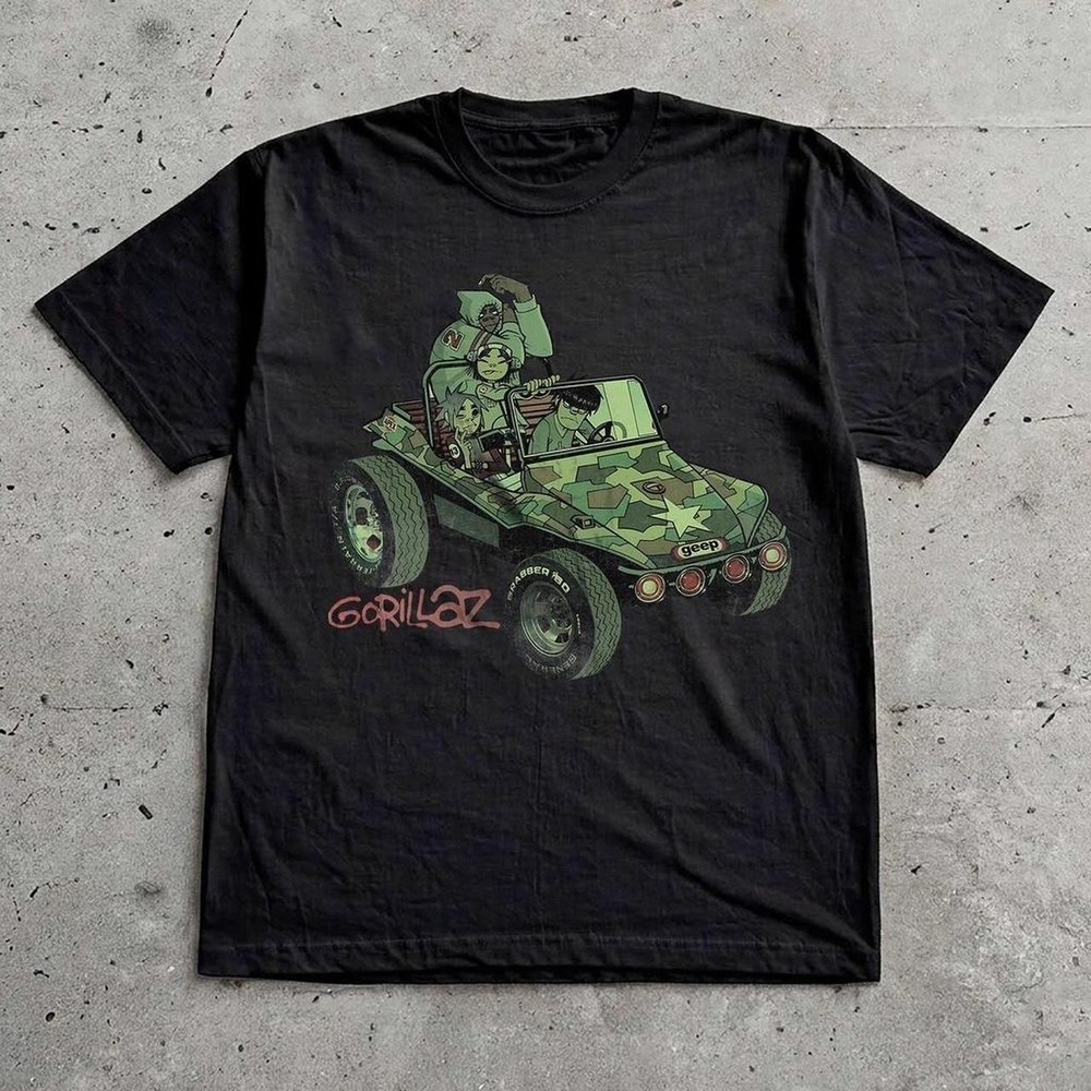 Gorillaz tshirt, vintage anime tshirt