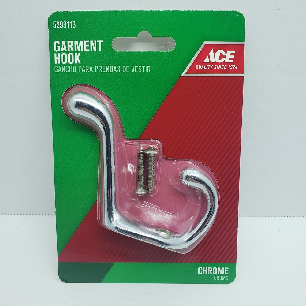 ACE Medium Chrome Garment Hook 5293113 for Hanging Clothes-image