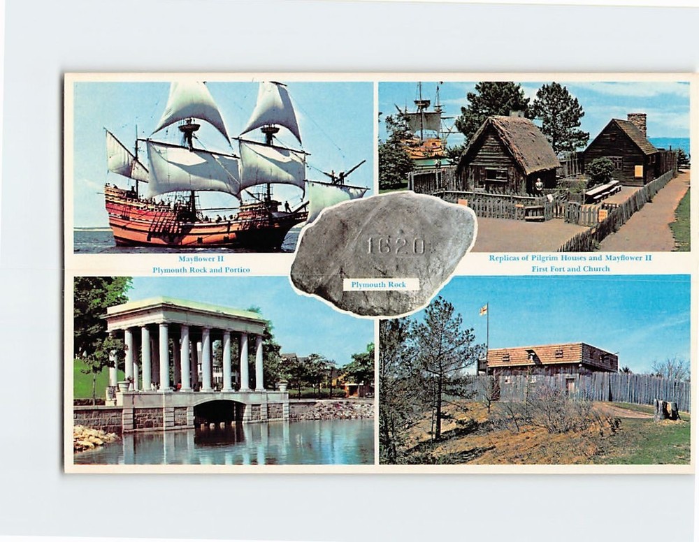 Postcard Historic Plymouth Massachusetts USA