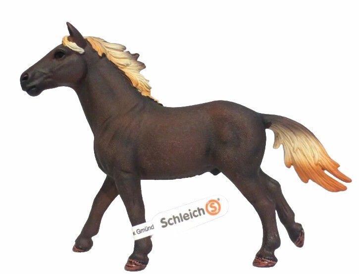 Schleich Mustang Stallion Toy Figure Chestnut Brown with Blonde Mane 13805