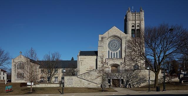 St Charles Illinois Baker Memorial United Methodist Church 2020 Stone Facade
