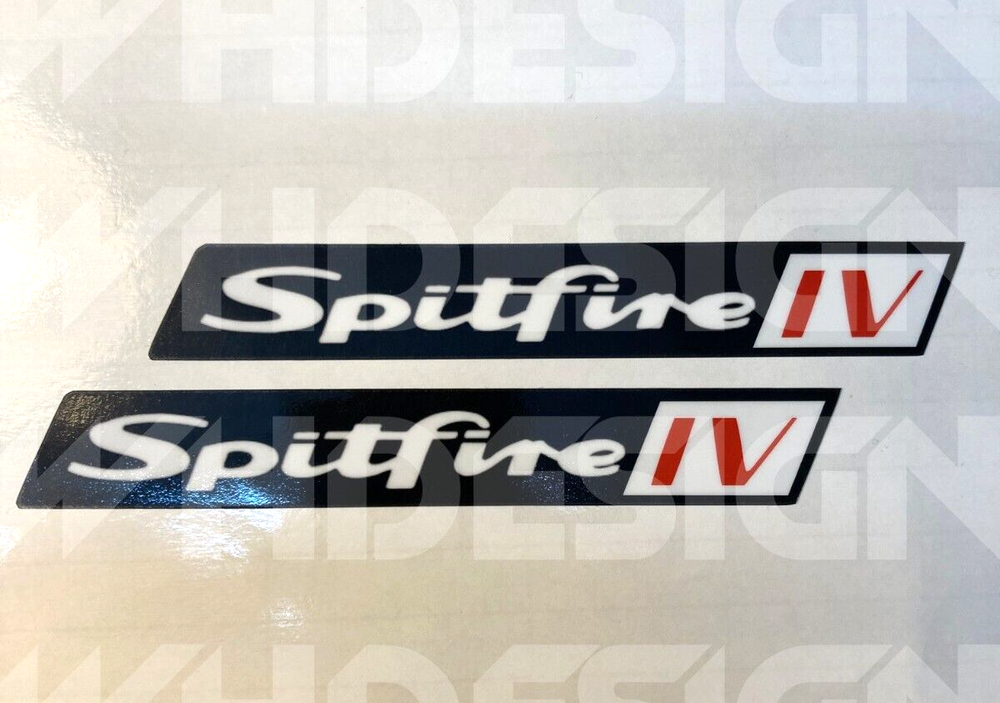 Vintage Triumph Spitfire stickers for classic car restoration and tool box, set of 2