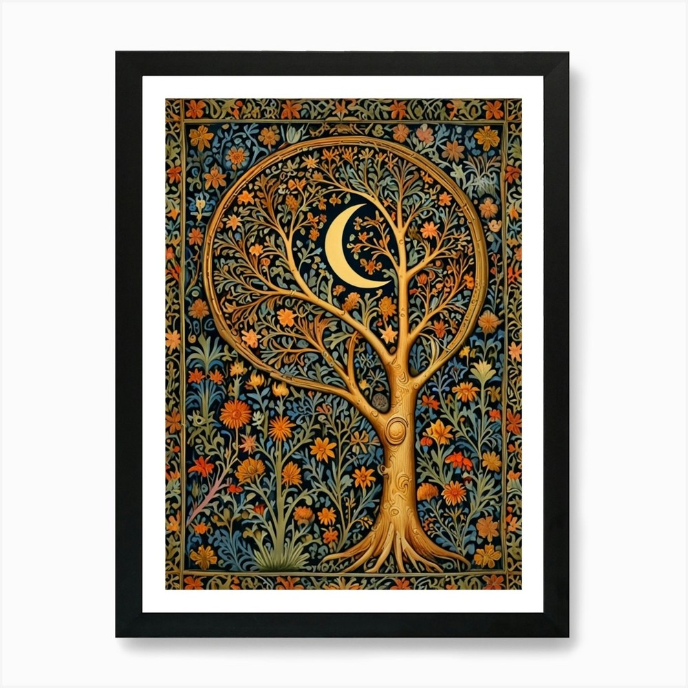 William Morris Tree Of Life 50 Art  Framed Wall Art Poster Canvas Print Picture