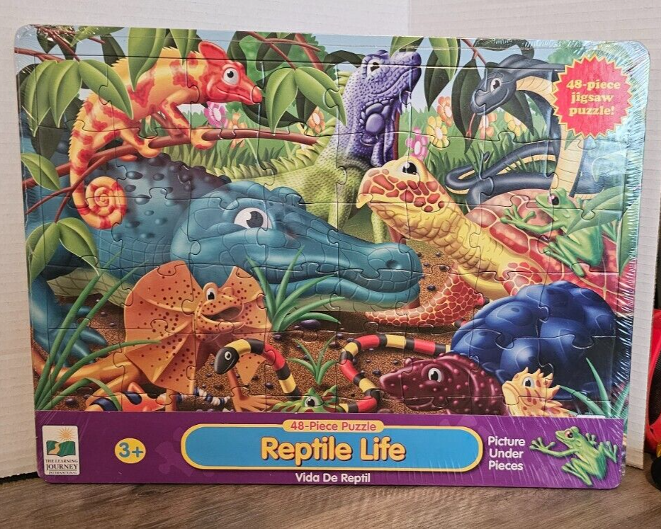 Jigsaw Puzzle Reptile LifeThe Learning Journey Int. 48-Piece Wooden NIP