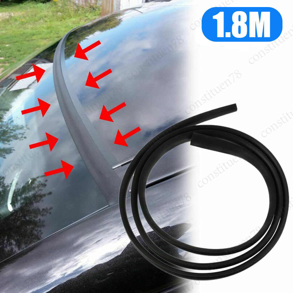 1pc 1.8m Car Accessories Front Windshield Panel Rubber Seal Strip Moldings Trims