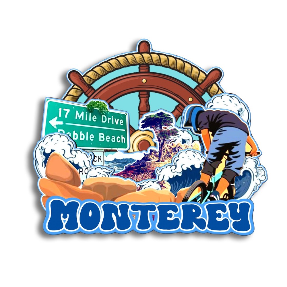 Monterey California USA Refrigerator magnet 3D travel souvenirs wood craft