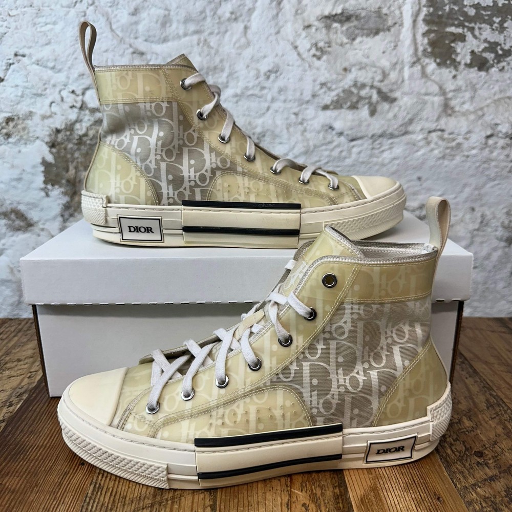 Dior B23 High Cream Oblique White Sneaker Sz 8 (41)