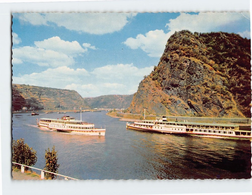 Postcard Der schöne Rhein Loreley Felsen Sankt Goarshausen Germany