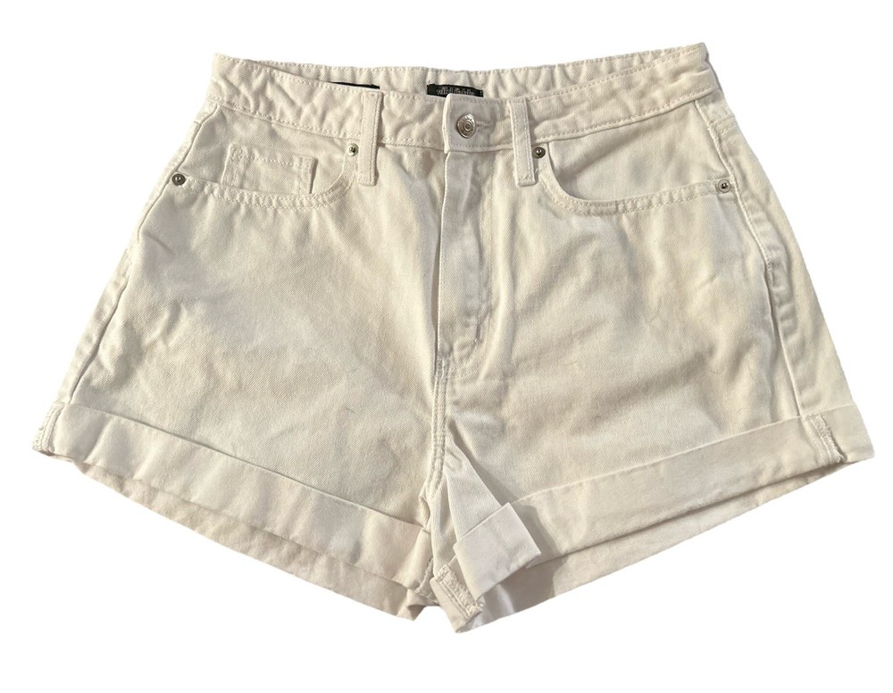 🤍Wild Fable Highest Rise Cuffed Denim Mom Shorts-White-Size 8/29🤍