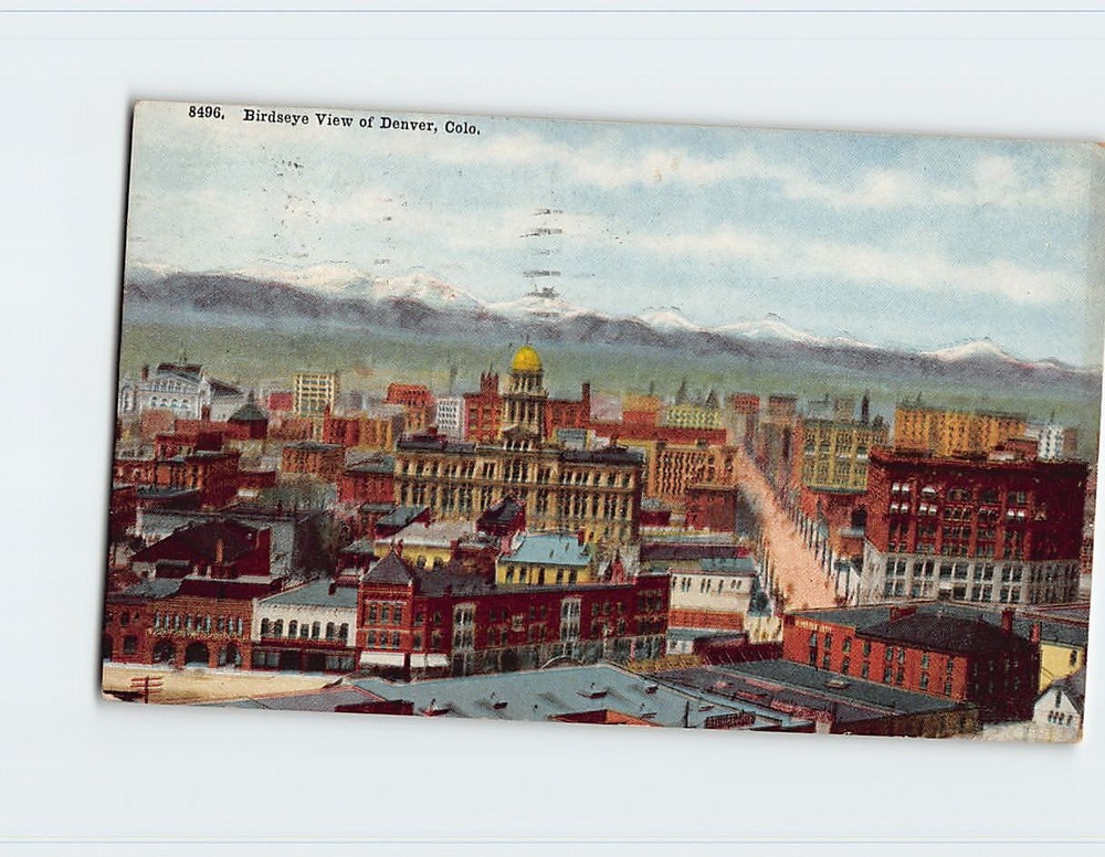 Postcard Bird's-eye View of Denver, Colorado