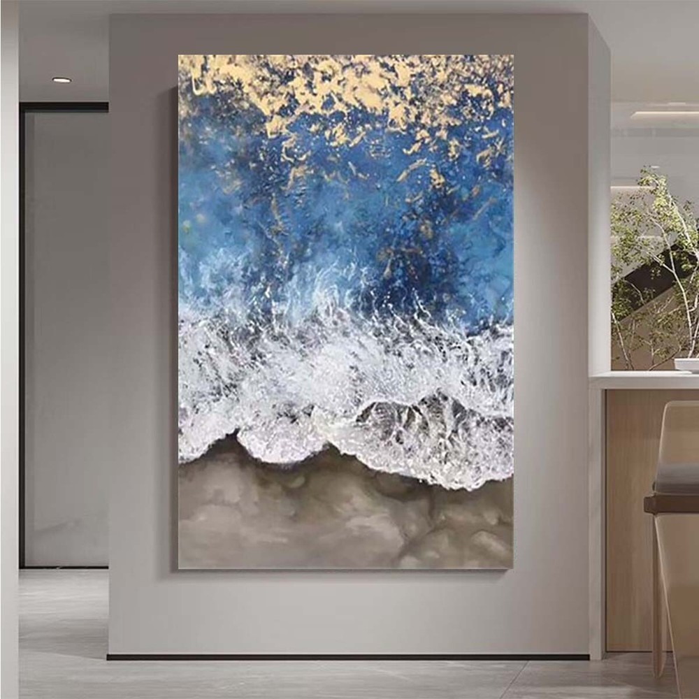 Canvas Wall Art Oil Painting 100 Handmade Abstract Tide Decoration Poster Room