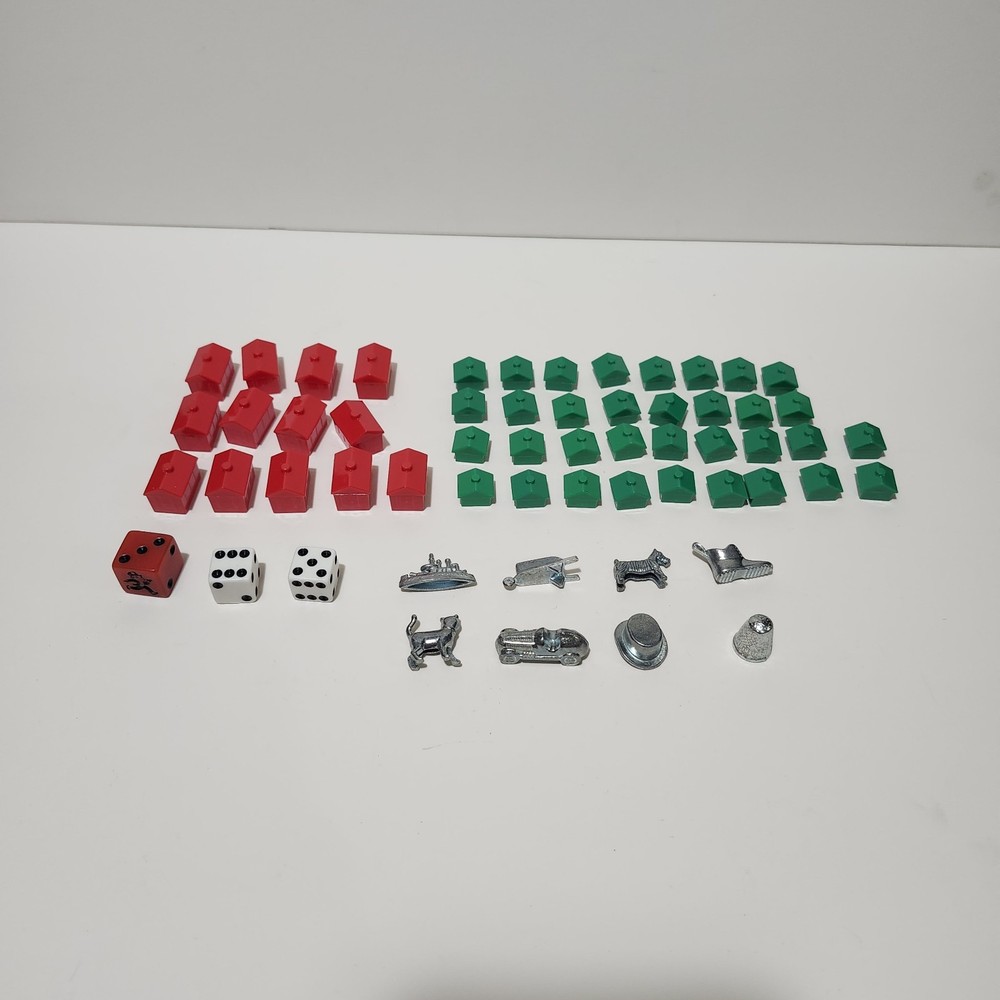 Monopoly 2014 Board Game Replacement Pieces Lot of Tokens And Houses And Hotels