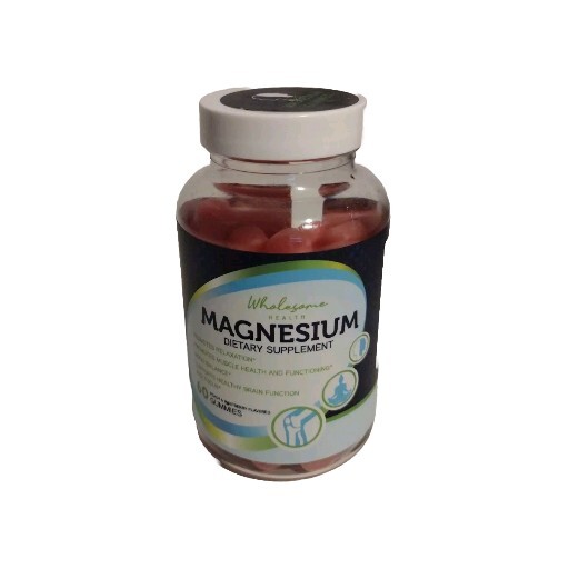 Magnesium Dietary Supplement Raspberry flavored Gummies 60Ct