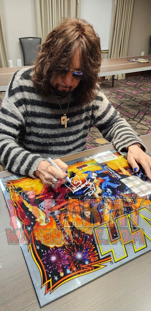 Ace Frehley Signed KISS Stern Pinball Backglass High-Res Mirror Art-image