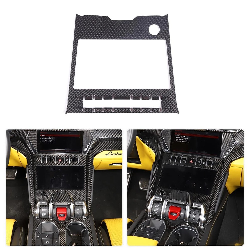 Real Dry Carbon Fiber Center A/C Switch Panel Trim For Lamborghini URUS 2018-25