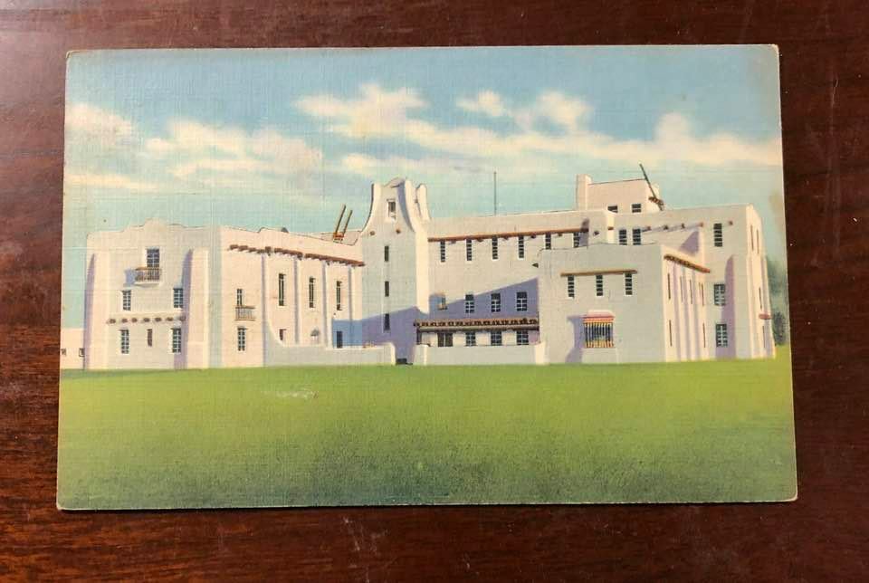 Dona Ana County Courthouse - Las Cruces, New Mexico NM - Linen postcard c1940