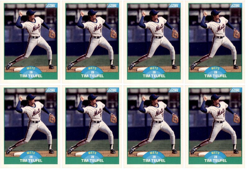 (8) 1989 Score #58 Tim Teufel New York Mets Card Lot