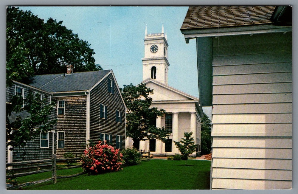 Postcard Methodist Church Edgartown Marth's Vineyard Massachusetts