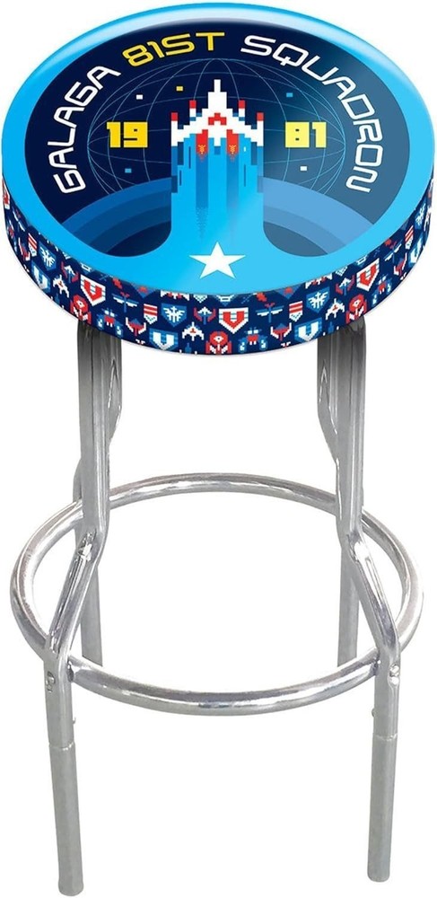 Arcade1Up 1981 Galaga Adjustable Arcade Stool Powder Coated