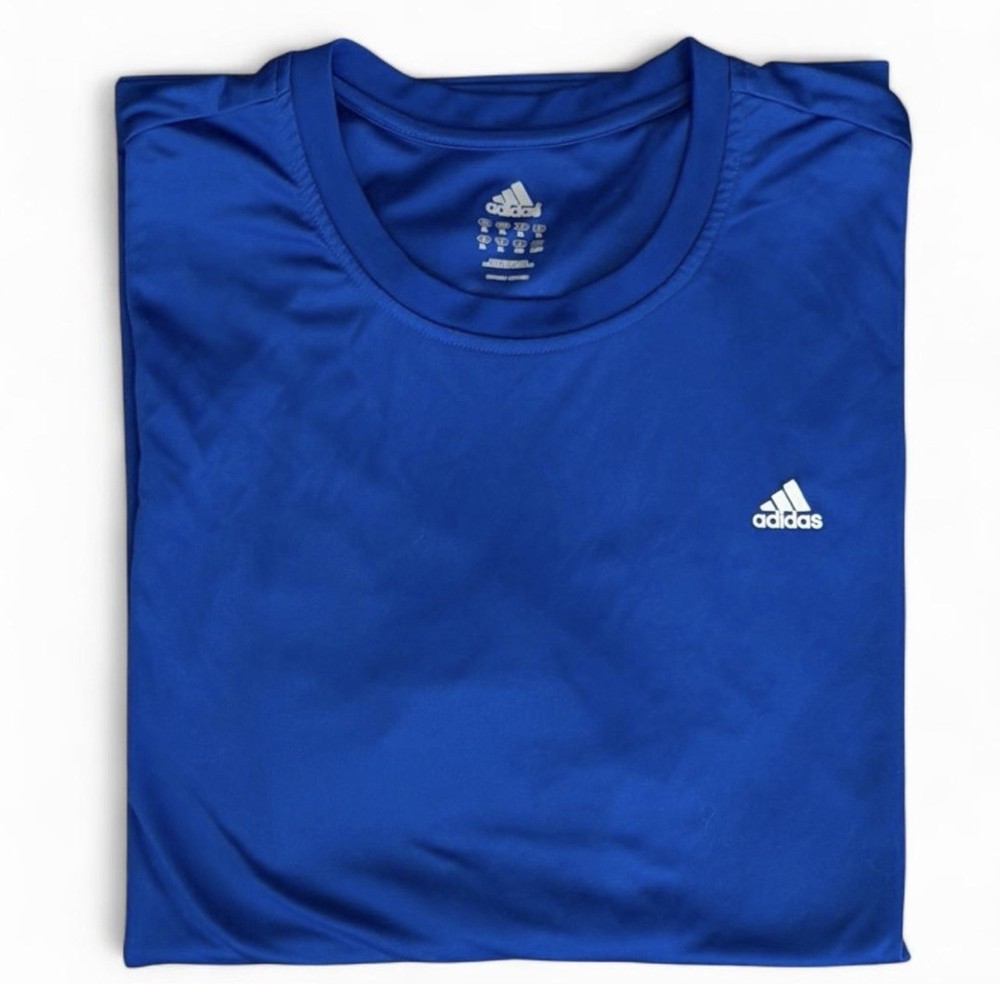 Adidas Performance T Shirt Blue Climalite Mens XL Athletic