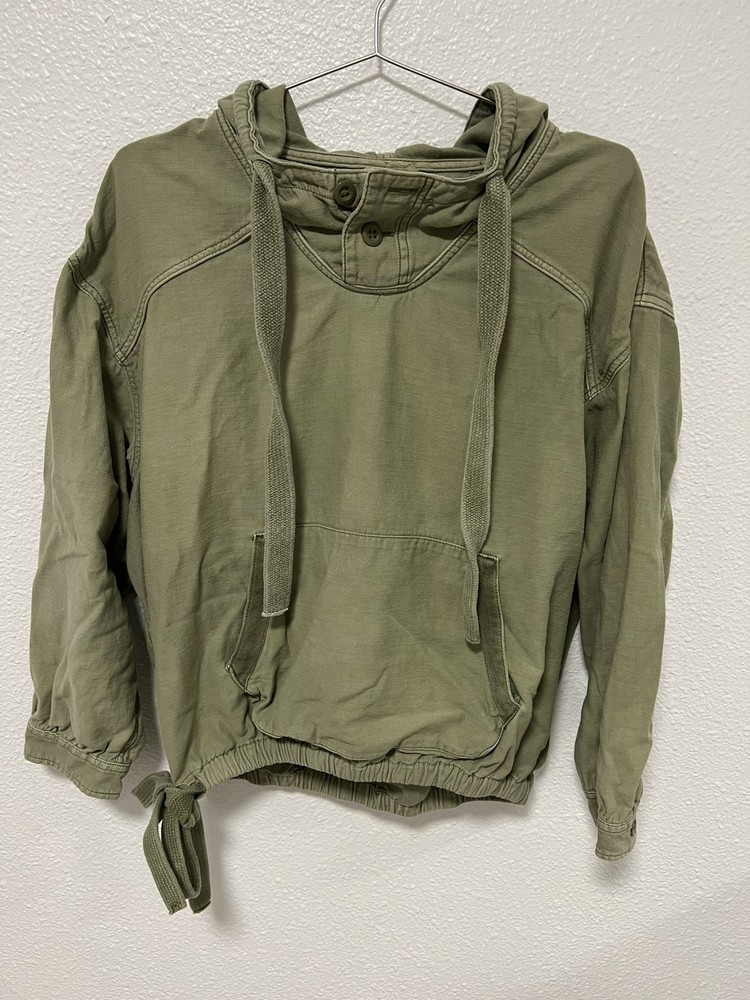 American Eagle Outfitters Utility Hoodie Women Large Olive Green