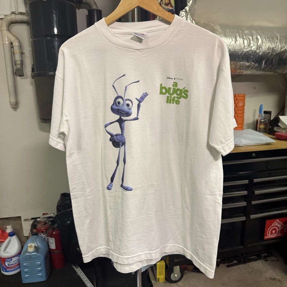 Vintage A Bugs Life Movie Shirt VHS Video Promo Double Sided White 90’s Size XL