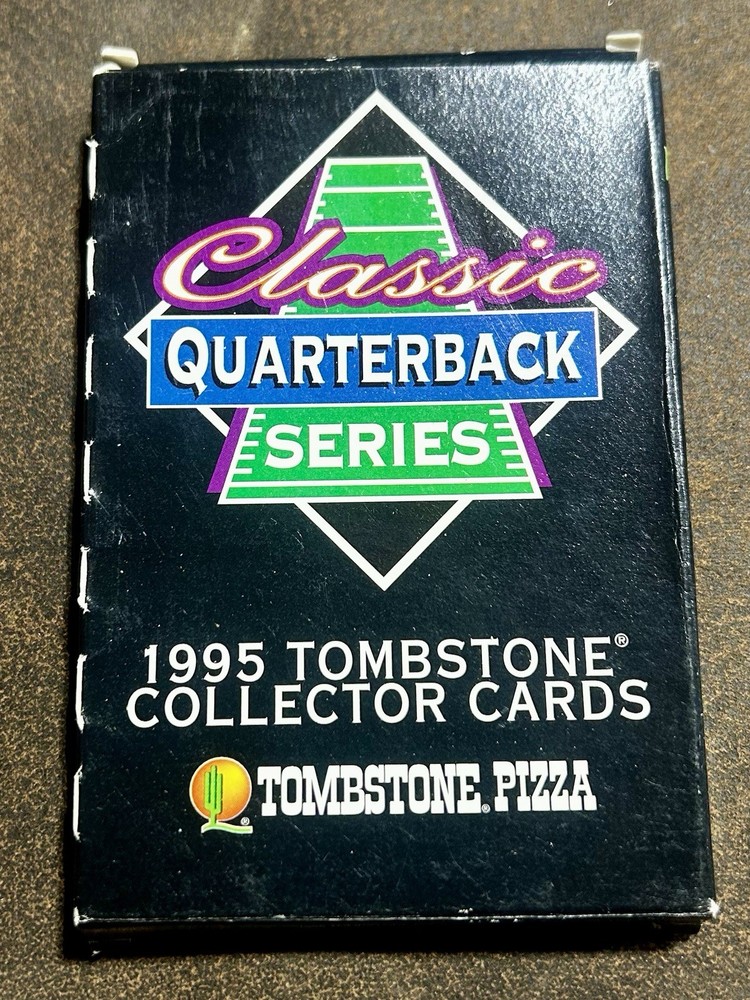 1995 Classic QB Series Tombstone Pizza Complete w/ Box Unitas Namath Bradshaw