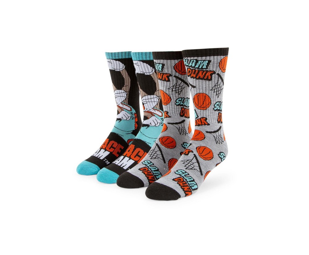 Space Jam Unisex Athletic Crew Socks 2-Pack for Men & Women Size 6-12