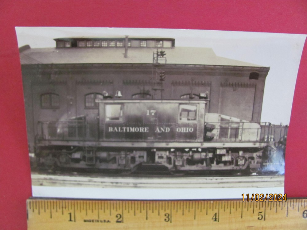 Baltimore & Ohio Railroad Diesel Locomotive #17 Data Card & Photo Baltimore 1936