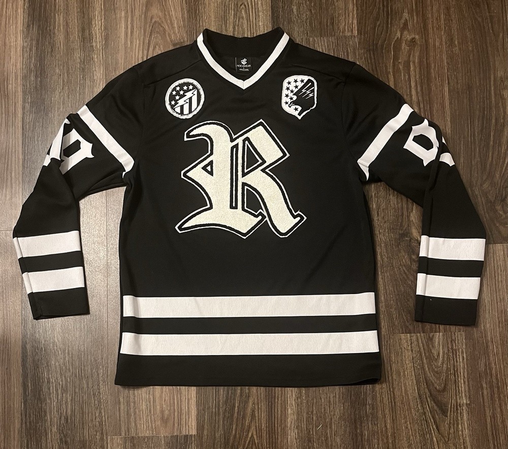 Vintage Rocawear Black 99 Hockey Jersey 90s Y2K Hip Hop Streetwear Size Large