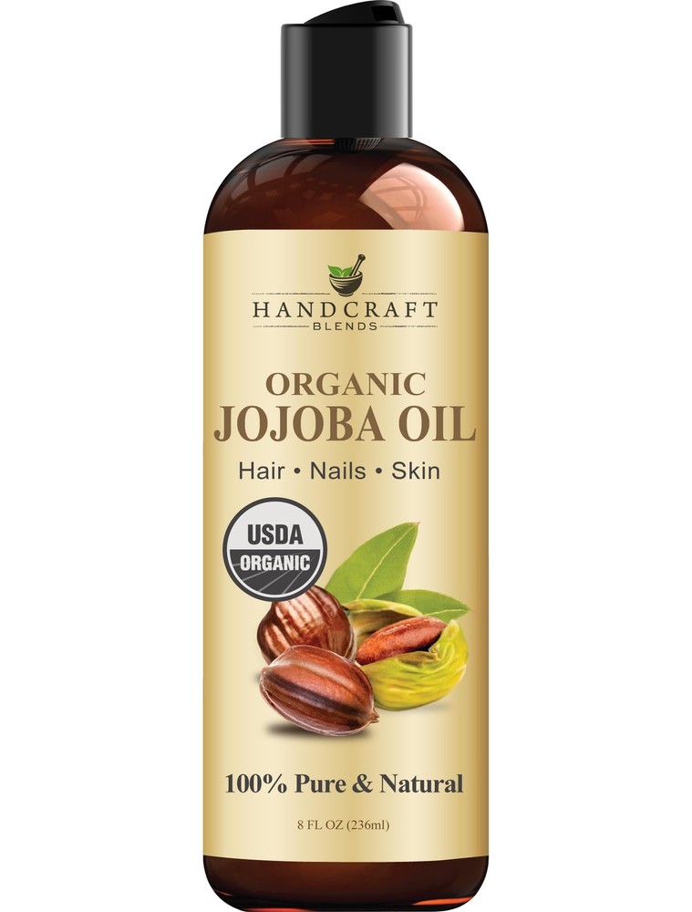 Handcraft Blends USDA Organic Jojoba Oil | Cold-Pressed | 8 Fl Oz (Pack of 1)
