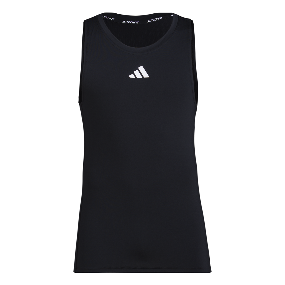 adidas Techfit Scoop Neck Athletic Tank Top Mens Black Casual  Athletic HZ6992-A