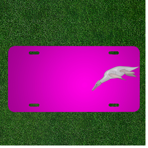 Personalized Car License Plate with Custom Name on Fish Swimming Tail Design  