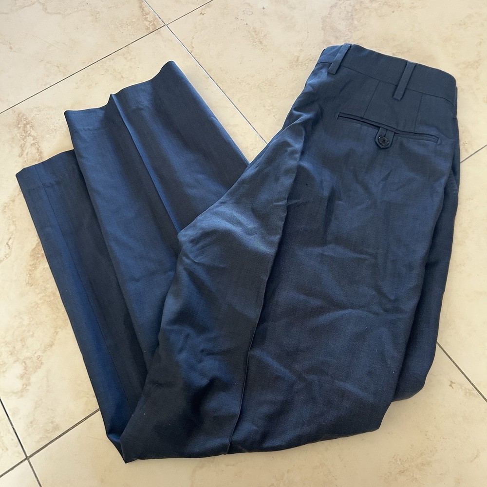 Isaia Napoli For Neiman Marcus Pants Men IT 48  Pure Wool Trouser