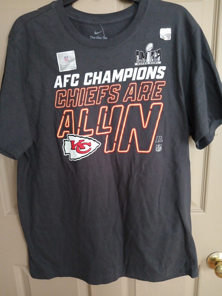 Nike Kansas City Chiefs NFL Super Bowl AFC Champions T-Shirt Men’s Large
