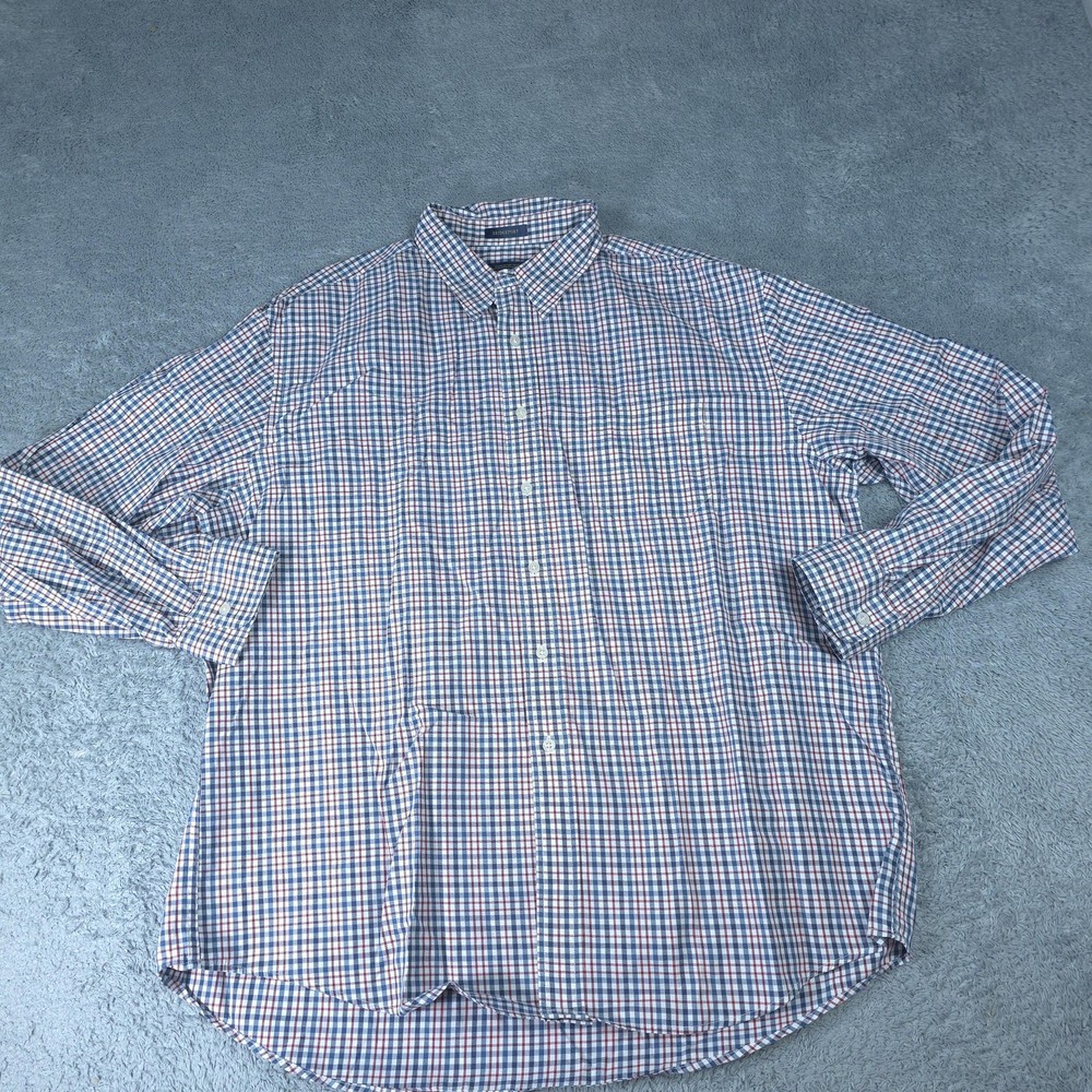 Pendleton Shirt Mens 2XL Blue Check Long Sleeve Button Down Cotton Casual