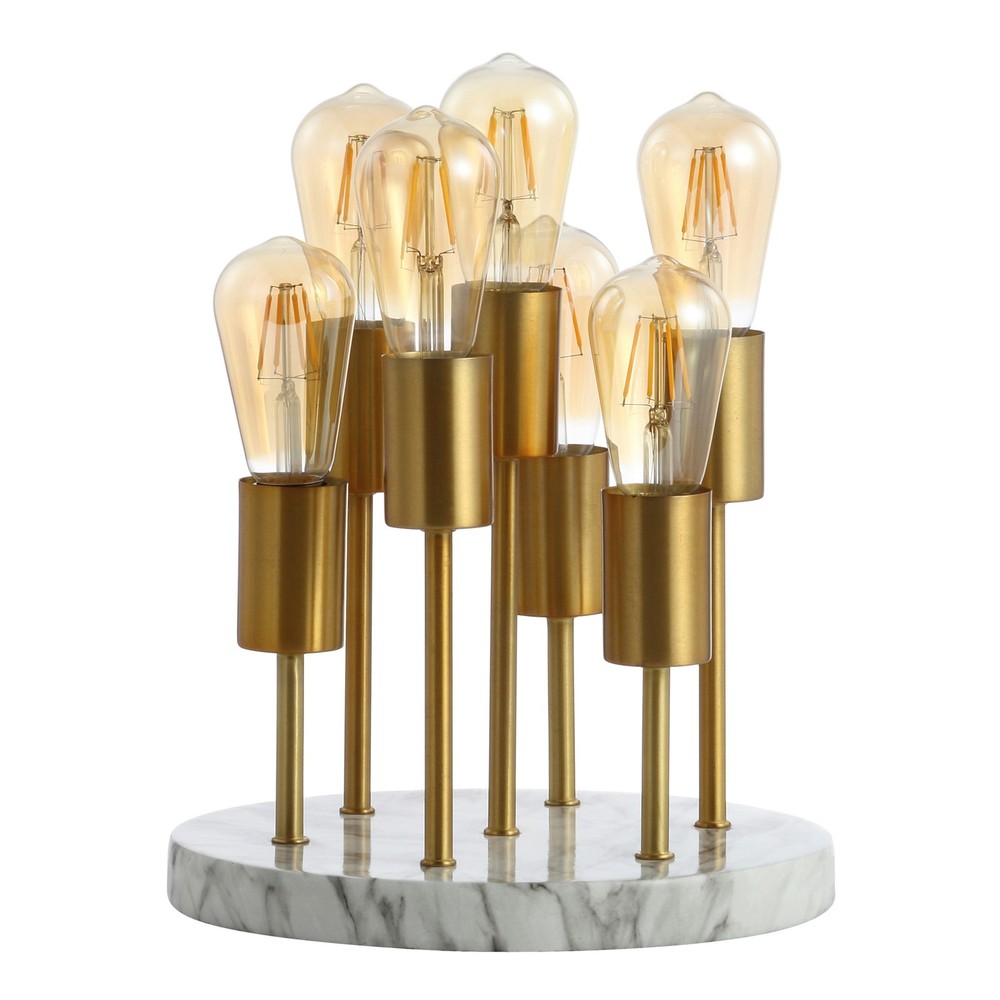 Jonathan Y Gold LED Table Lamp with 7 Lights 14 Inch Height