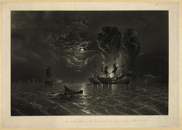 Photo:Serapis Bon Homme Richard 1779 Naval Battle John Paul Jones Print