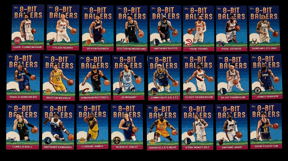 2025-26 Topps Basketball 8-Bit Ballers Complete 40 Cards Set RC Flagg Kon Harper