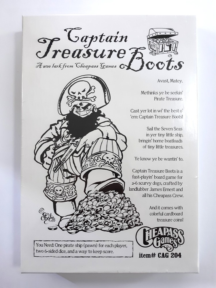 CAPTAIN TREASURE BOOTS (2005 Color Version) NEW Sealed Board Game by Cheapass SW