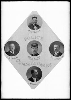 Composite Portrait Of Los Angeles Police Commissioners And Chief E - Old Photo