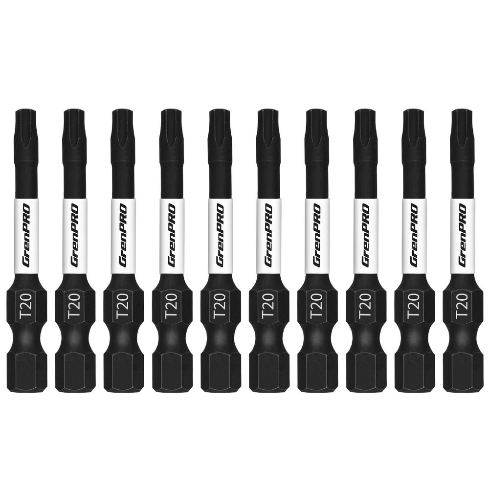 GRENPRO Screwdriving Power Bits T20-2IN*10pcs Torx Head Bit SetHigh Impact To...
