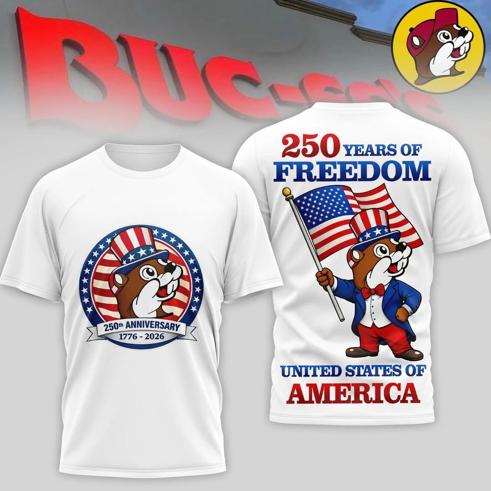 Buc-ees 250th Anniversary America, 250th years of Freedom - All Over Print Shirt