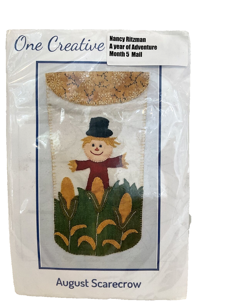 One Creative Penguin August Scarecrow Sewing Kit NEW