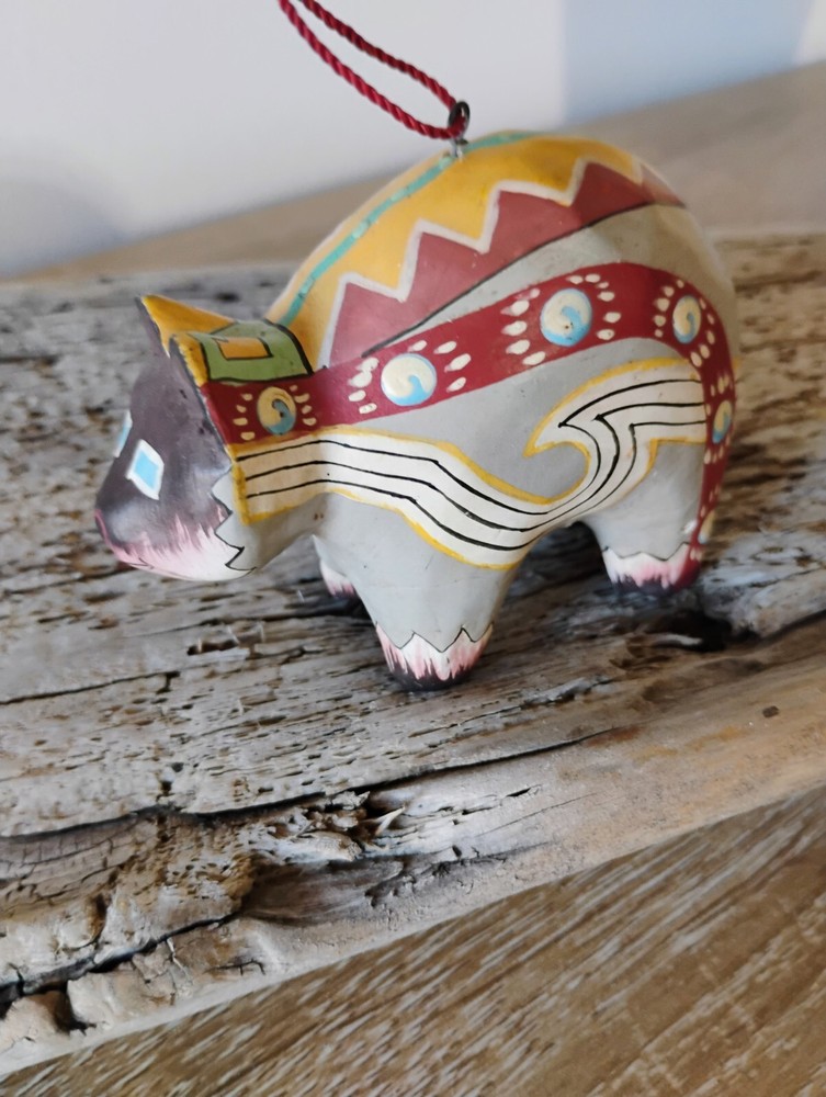 Robert Shields Hand-painted Raccoon Southwestern Style