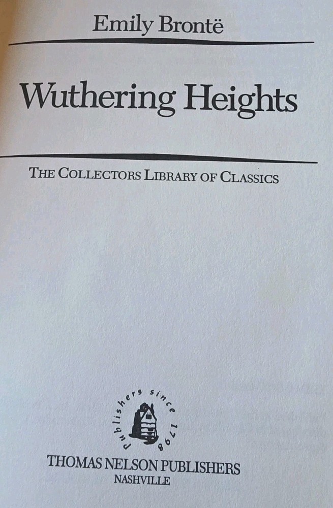 Wuthering Heights by Emily Bronte Nelson Doubleday Hardcover