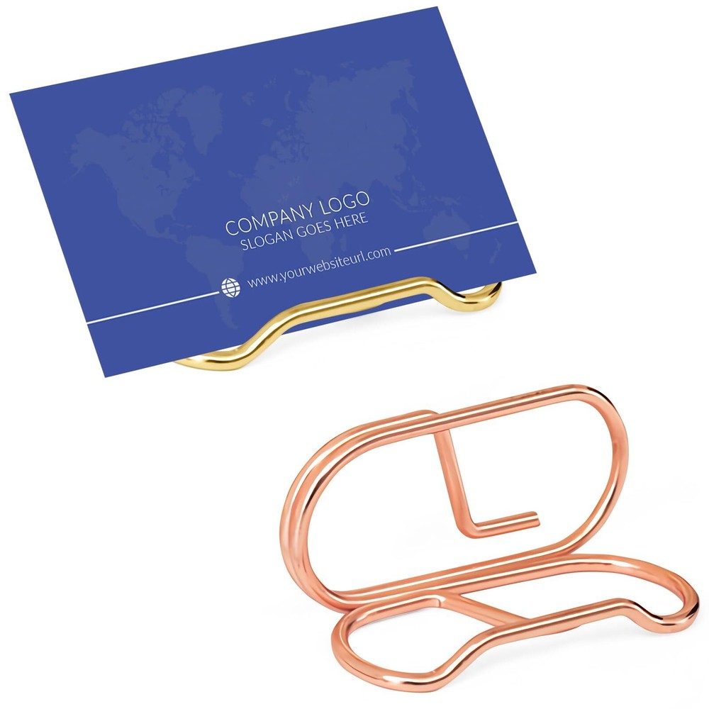 2 Pack Business Card Holder for Desk, Metal Business Card Display, Desktop Bu...